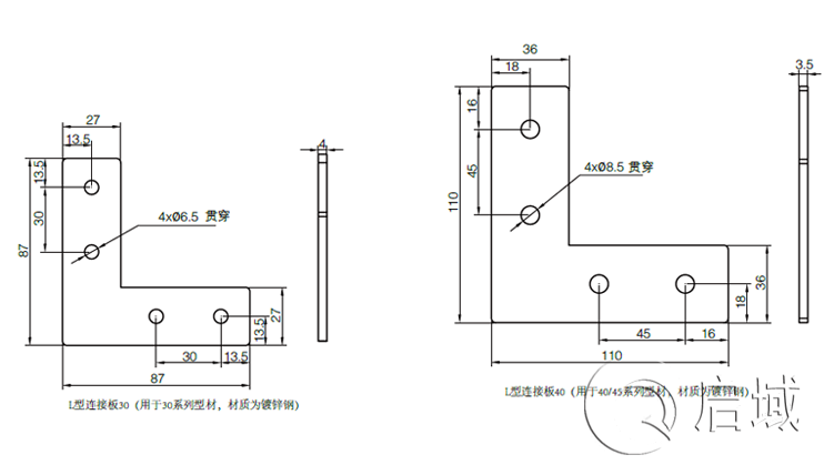 L型連接板