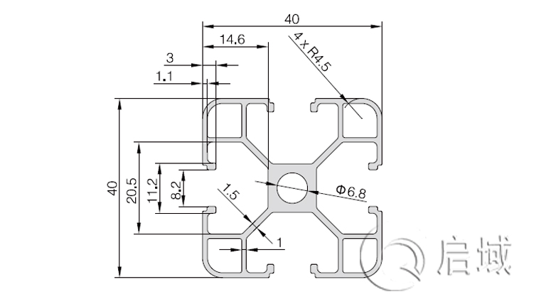 QY-8-4040A鋁型材